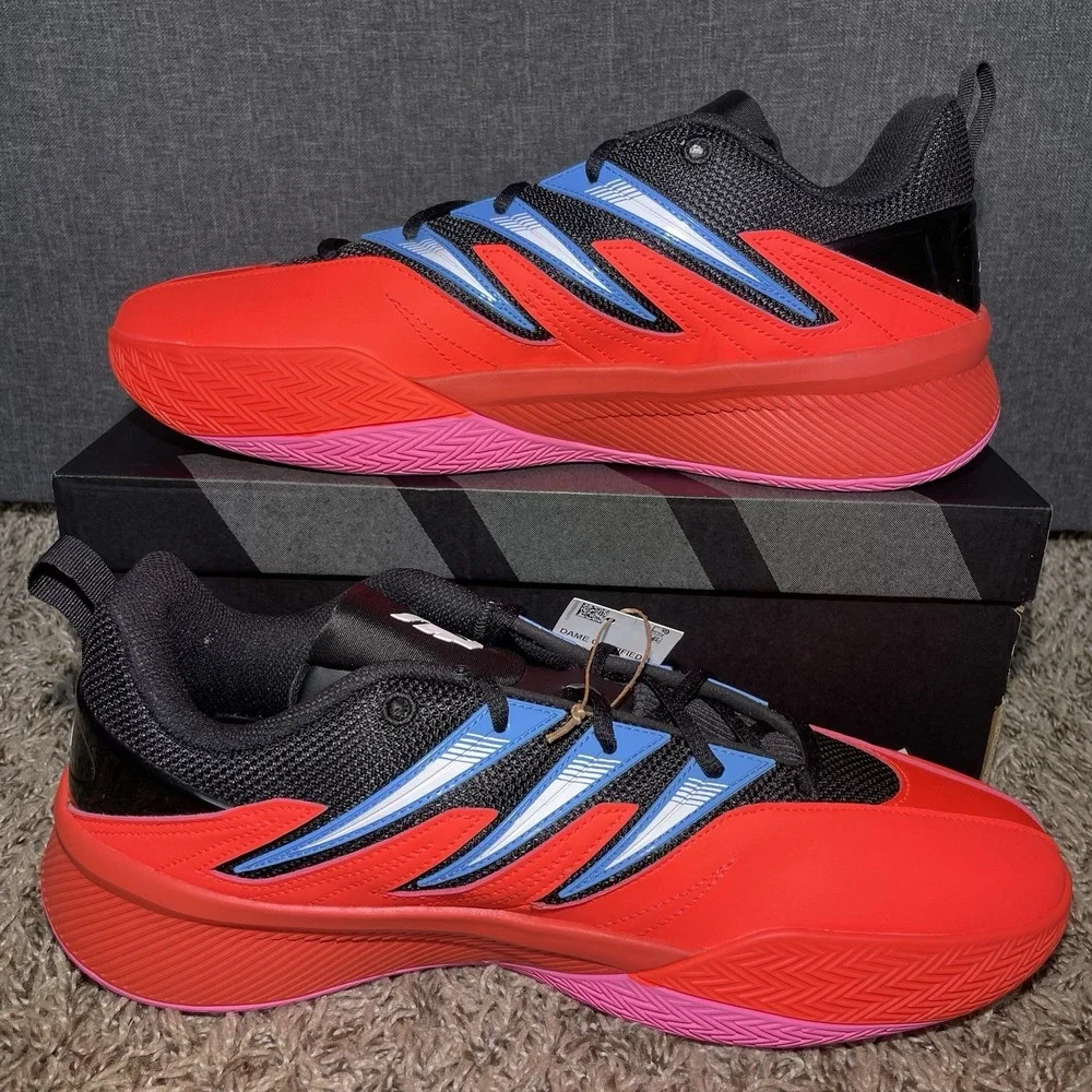 Adidas Dame Certified 3 Low Basketball Shoes Mens Size 11 Solar Red Black IH8464